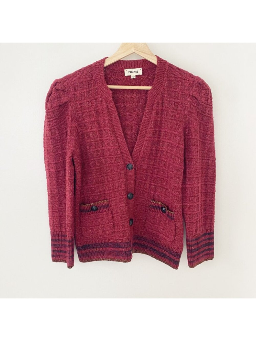 L'agence Jenni Button Sweater Cardigan Acrylic